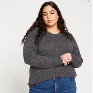 Universal Standard Cashmere Crew Charcoal